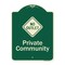 Signmission Designer Series-Private Community With No Outlet Symbol, 24" x 18", G-1824-9785 A-DES-G-1824-9785 - alternate 1